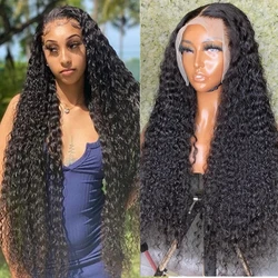 200 Density Curly Human Hair Wig 13x6 Lace Frontal Wig For Women Cosplay Choice 13x4 Hd Lace Front Wig Glueless Water Wave Wigs