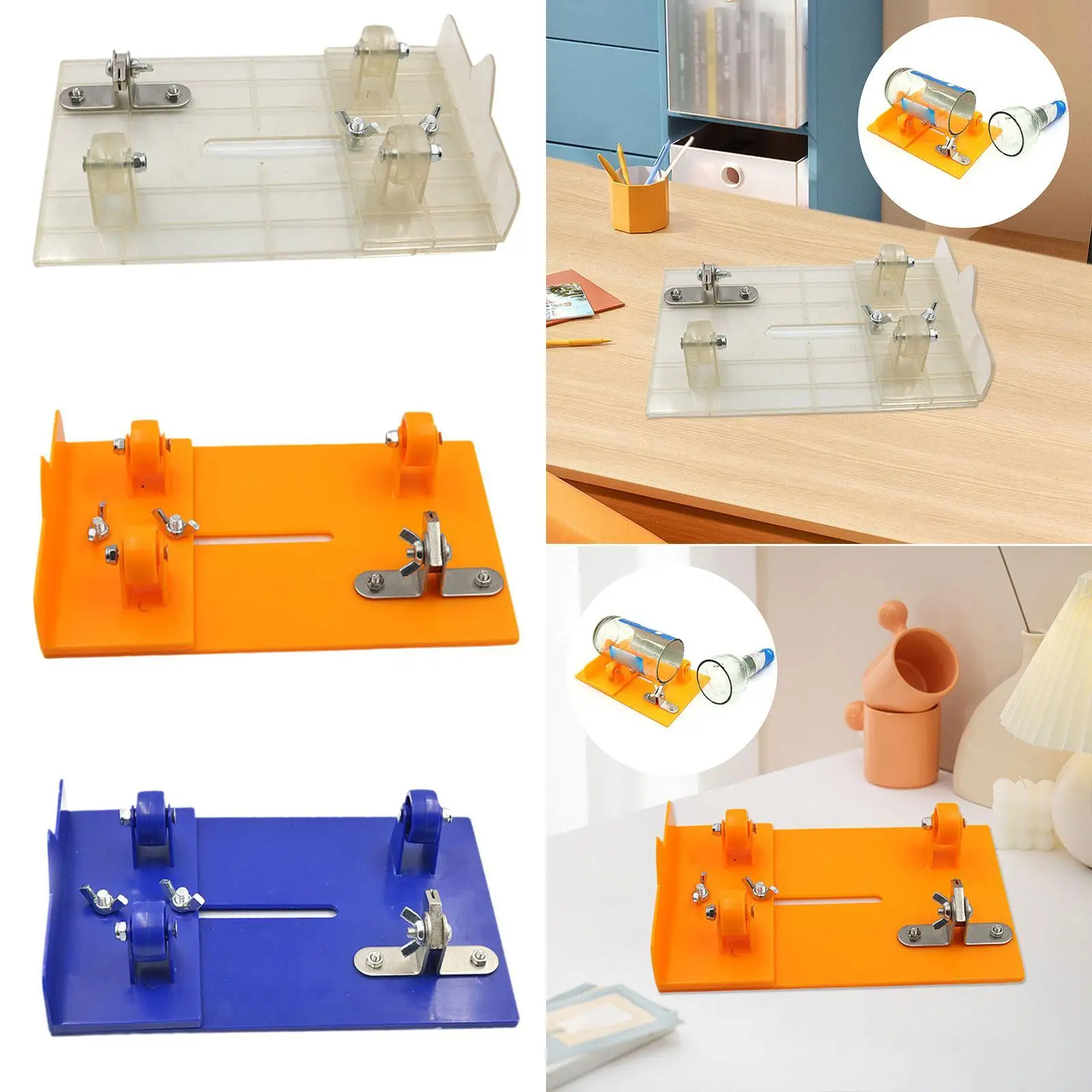 Glass Bottle Cutter DIY Device, PC Board Multipurpose High Strength Cutting Machine for Square and Oval Bottle Bottles