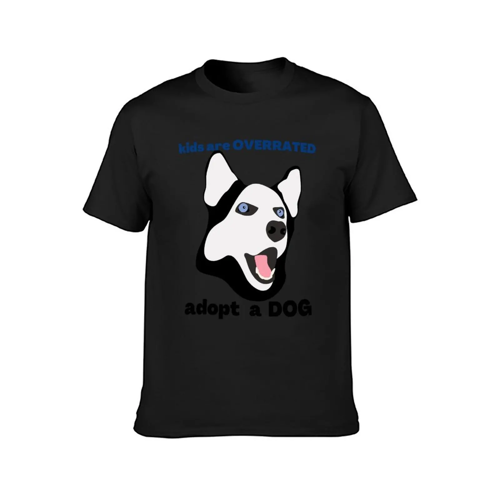 Kids Are Overrated Adopt A Dog T-shirt sweat blacks tees customizeds mens t shirts casual stylish