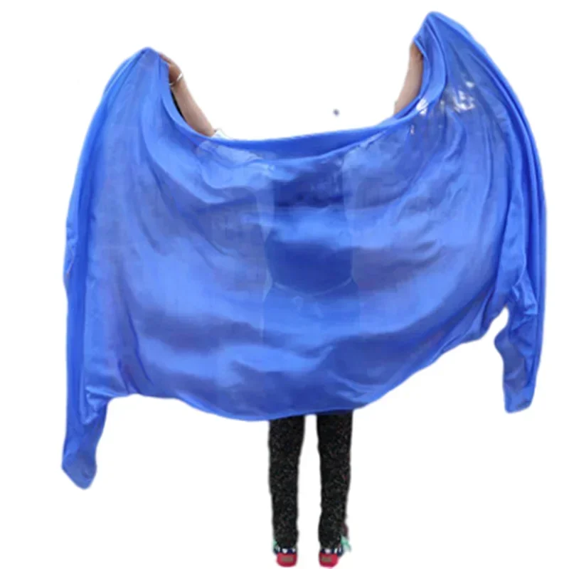 

100% Real Silk Belly Dance Veils Hand Scarf Shawl Solid Purpe Color Dancer Costume Accessory White Green Pink Blue