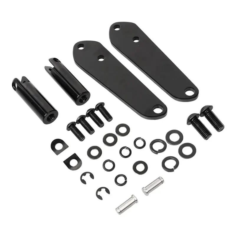 A96E-Highway Foot Peg Mount Kit In Gloss Black Metal For Dyna Street Bob FXDB FXD FXDF FXDL 1991- 17