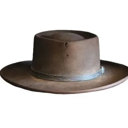 Wool, cowboy hat, bow, men\'s jazz top hat, hot autumn and winter hats in Europe and America