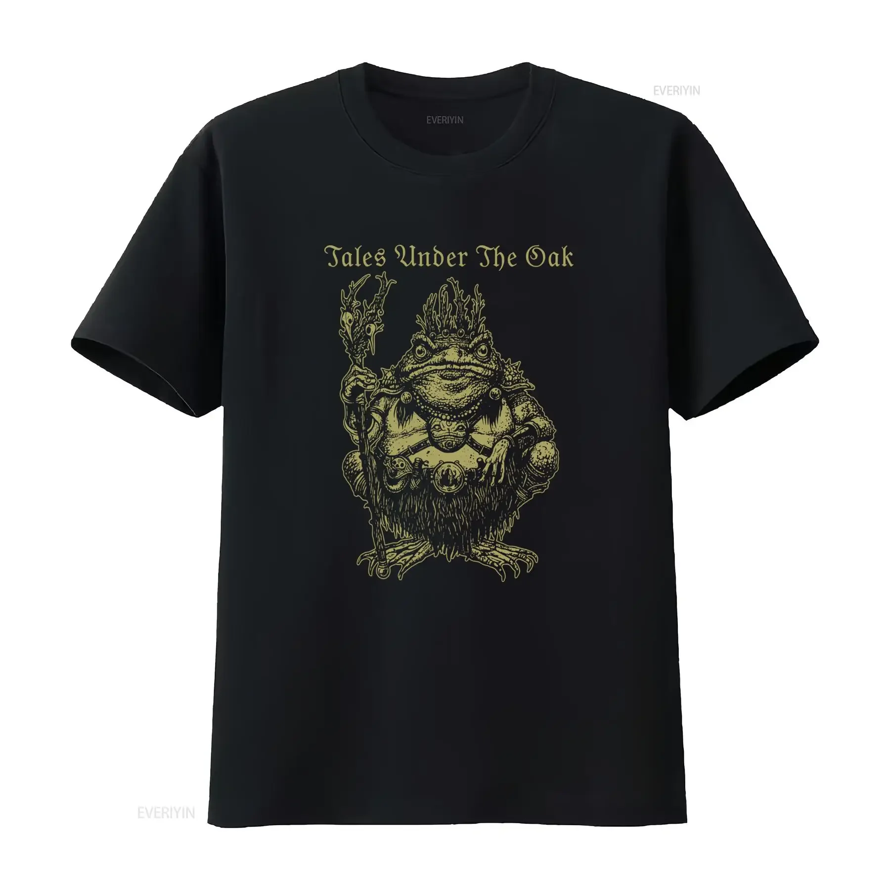 Camiseta TALES UNDER THE OAK Toad King para fanáticos de Dungeon Synth Dark Ambient RPG, estilo vintage, lavada, cómoda, elegante y casual