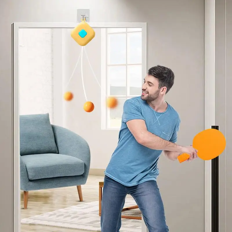 Door pong jogo para crianças suspensão indoor tênis de mesa prática treinador exercitador de tênis de mesa quadrado treinador para