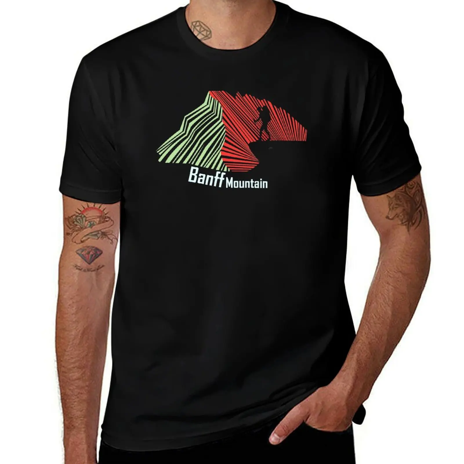 Banff Mountain T-Shirt Casual Daily Wear Short Sleeve Top T-Shirt