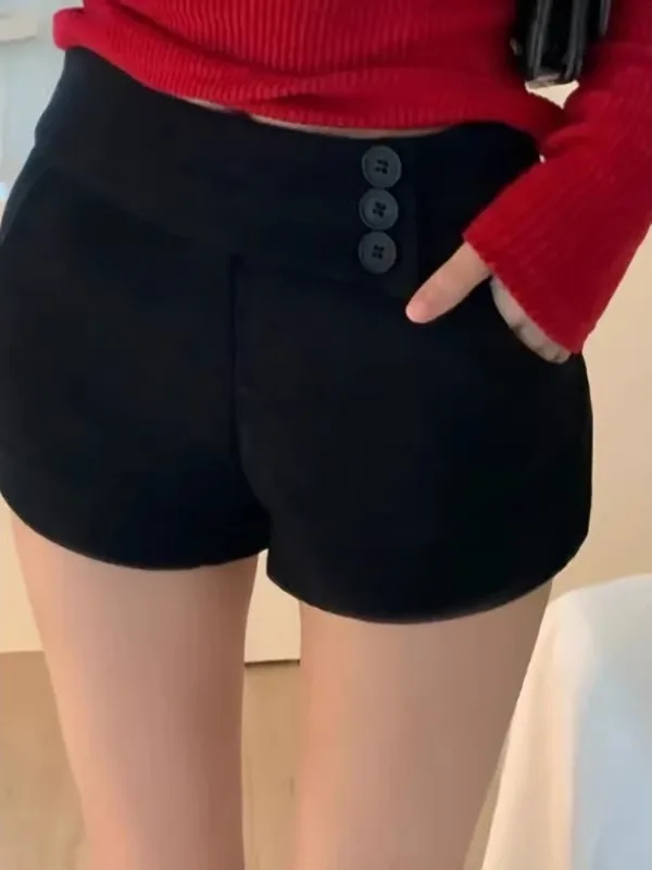 

plus Size Women's Woolen ort Pants High Waist Slimming Bootcut Trousers Korean Sle Autumn Winter Faion plus Size Pants