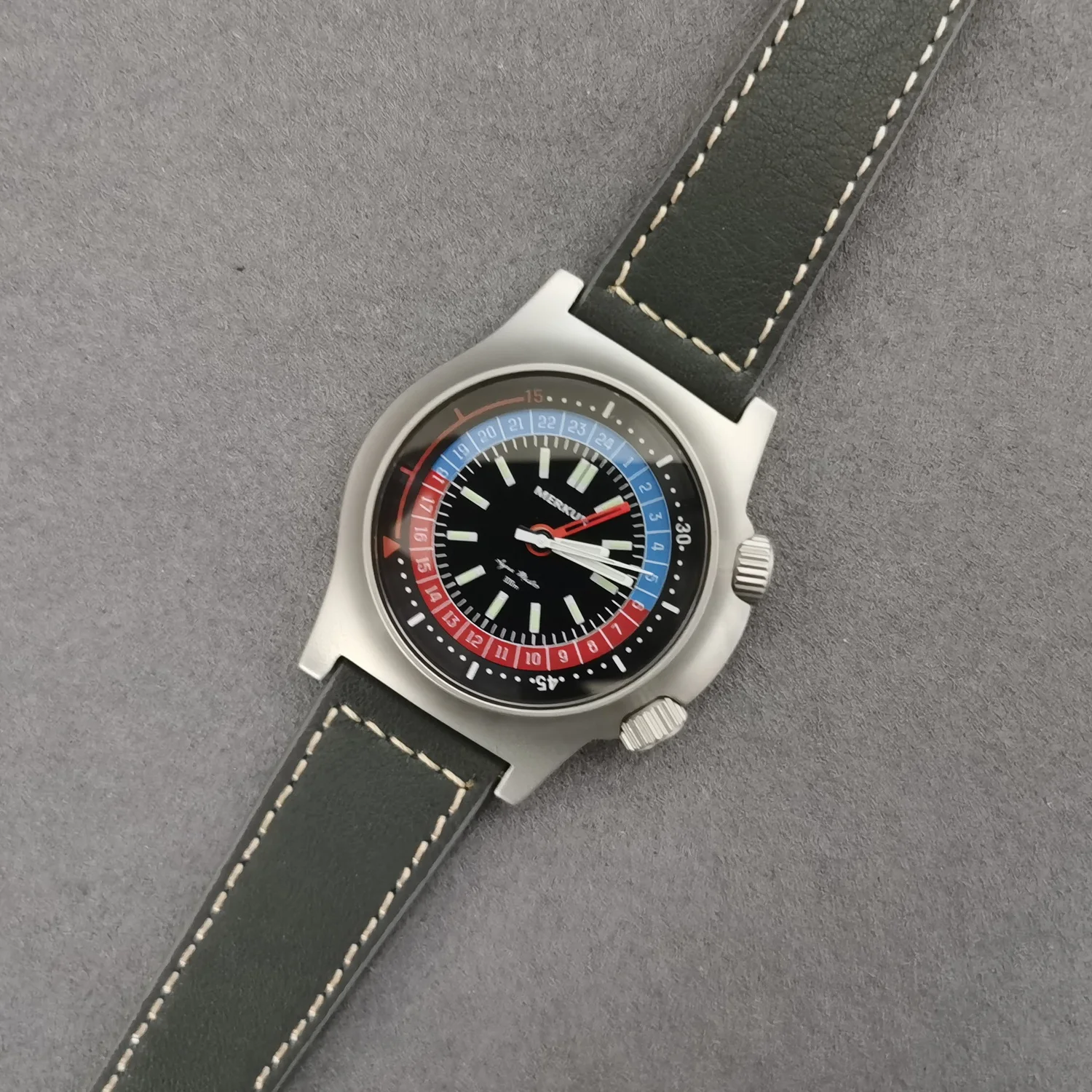 ساعة بيير بولين أوتوماتيكية للرجال 38 ملم ساعة يد ميكانيكية طيارية مرآة الياقوت