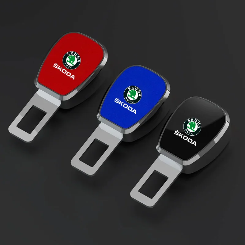 Car Seat Belt Extender Clip Buckle Universal Zinc Alloy Safety Belt Extension Insert Lock Socket for Skoda Rapid Kodiaq Karoq