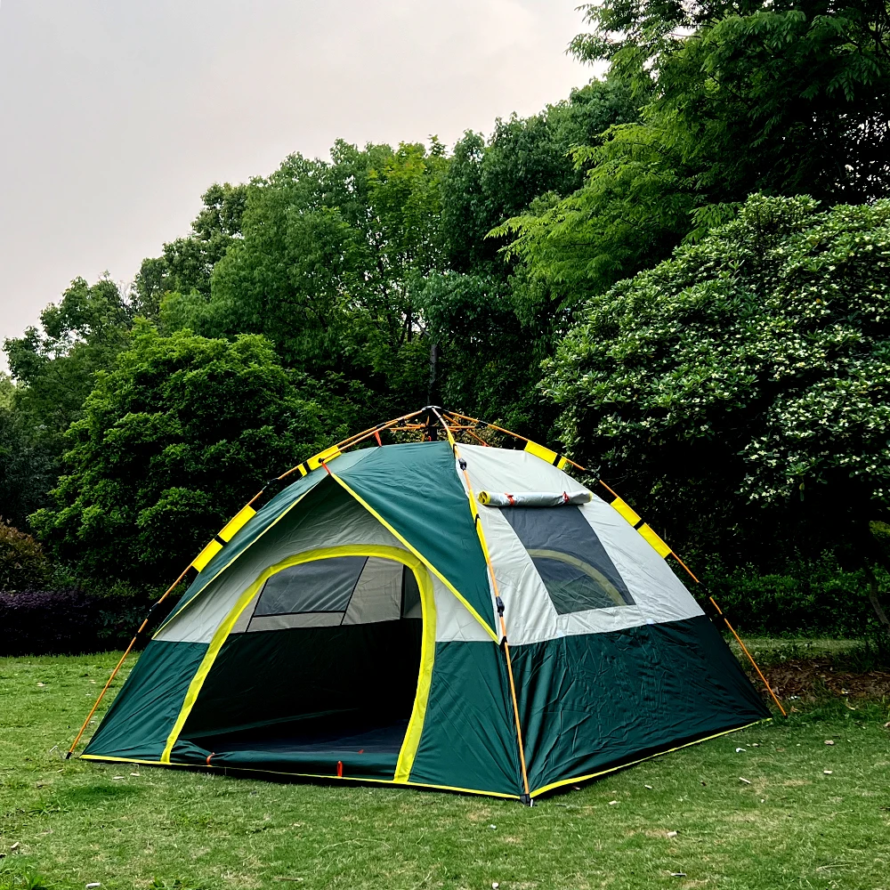 

A family camping tent with automatic pop-up tent, suitable for 3-4 people, suitable for camping and hiking backpacking