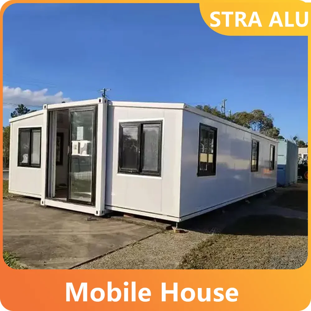 Prefab House Kit 20x40ft Steel Frame Portable Cabin, Easy Assembly Mobile Shelter for Construction Site/Emergency/Camping, Inclu