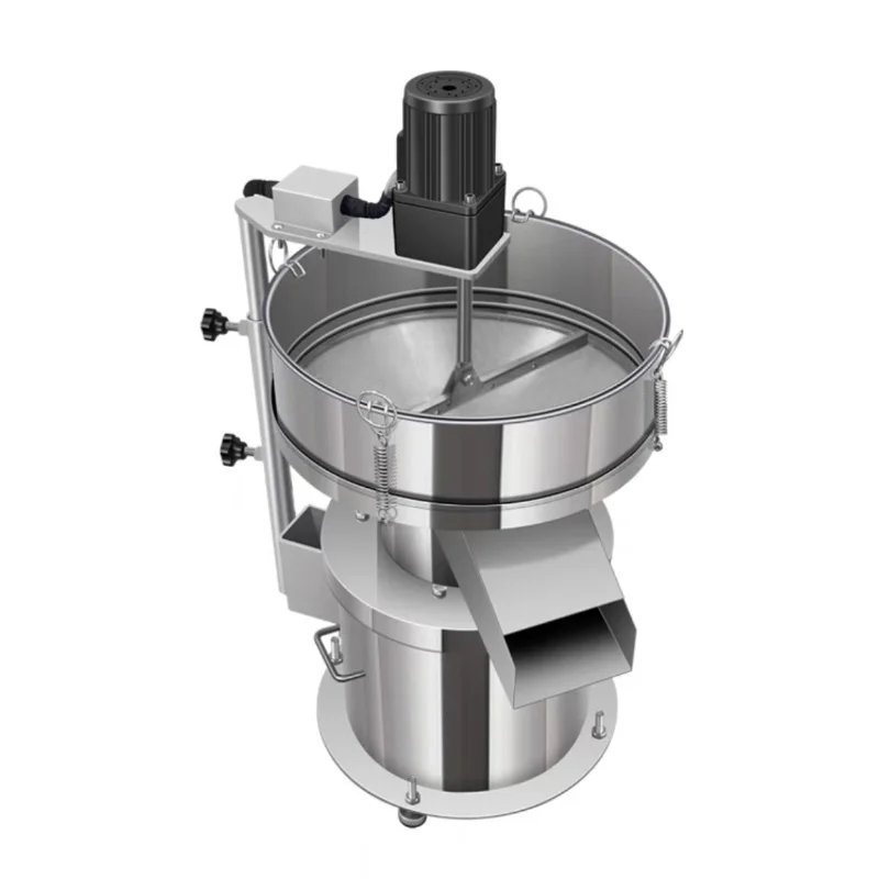 Small Electric 400mm Stainless - Steel Vibrating Screen for Soybean Milk Filtering and Powder Screening