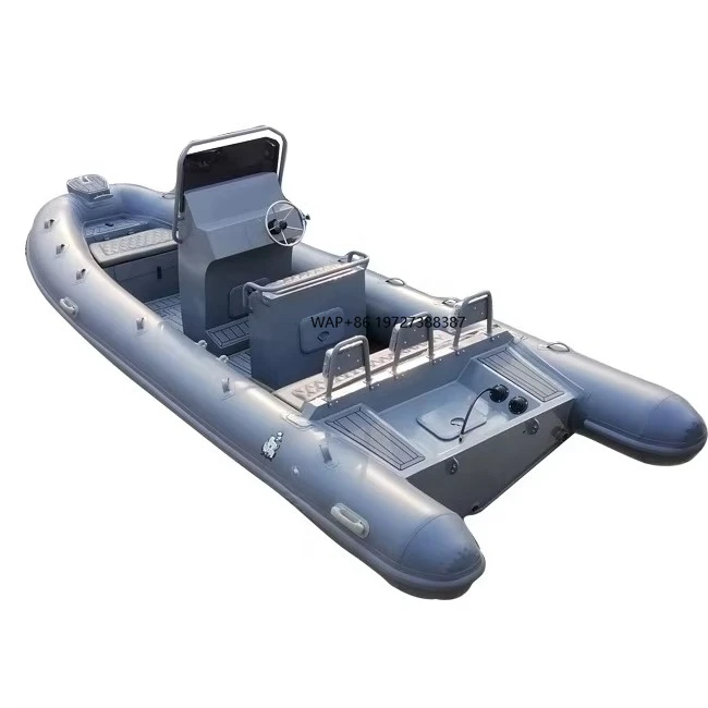 19ft CE Certificate Double Cabin Patrol Hypalon Aluminum Rib Inflatable Boat for Sale