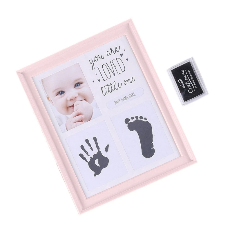 Baby Picture Frame Newborn Footprint Handprint Photo Frame Baby Shower Frame Gender Neutral Desk Decor