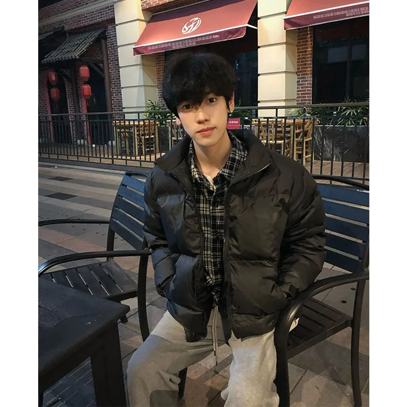 

Cleanfit Men's down Cotton Jaet Stand Collar Thiened Winter Outerwear Faionable High-End Feels Poly Fiber 00%