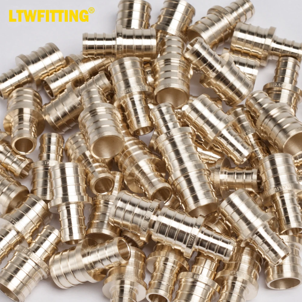 

LTWFITTING Lead Free Brass PEX Crimp Fitting 1/2-Inch x 3/4-Inch PEX Reducing Coupling (Pack of 300)