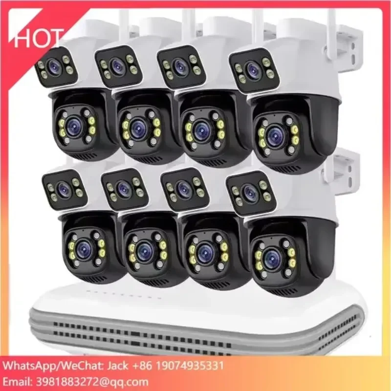 Icsee Xmeye 6MP 8CH نظام كاميرا مراقبة للمنزل اللاسلكي واي فاي Ptz شبكة لاسلكية Nvr عدة نظام المنزل نظام كاميرا تلفزيونات الدوائر المغلقة عدة