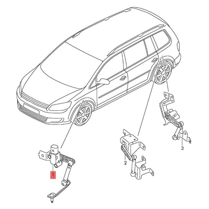 1K0941274C Xenon Headlight Level Sensor Body Height Sensor Liquid Level Xenon Sensors For A3 Golf 5 Golf 6