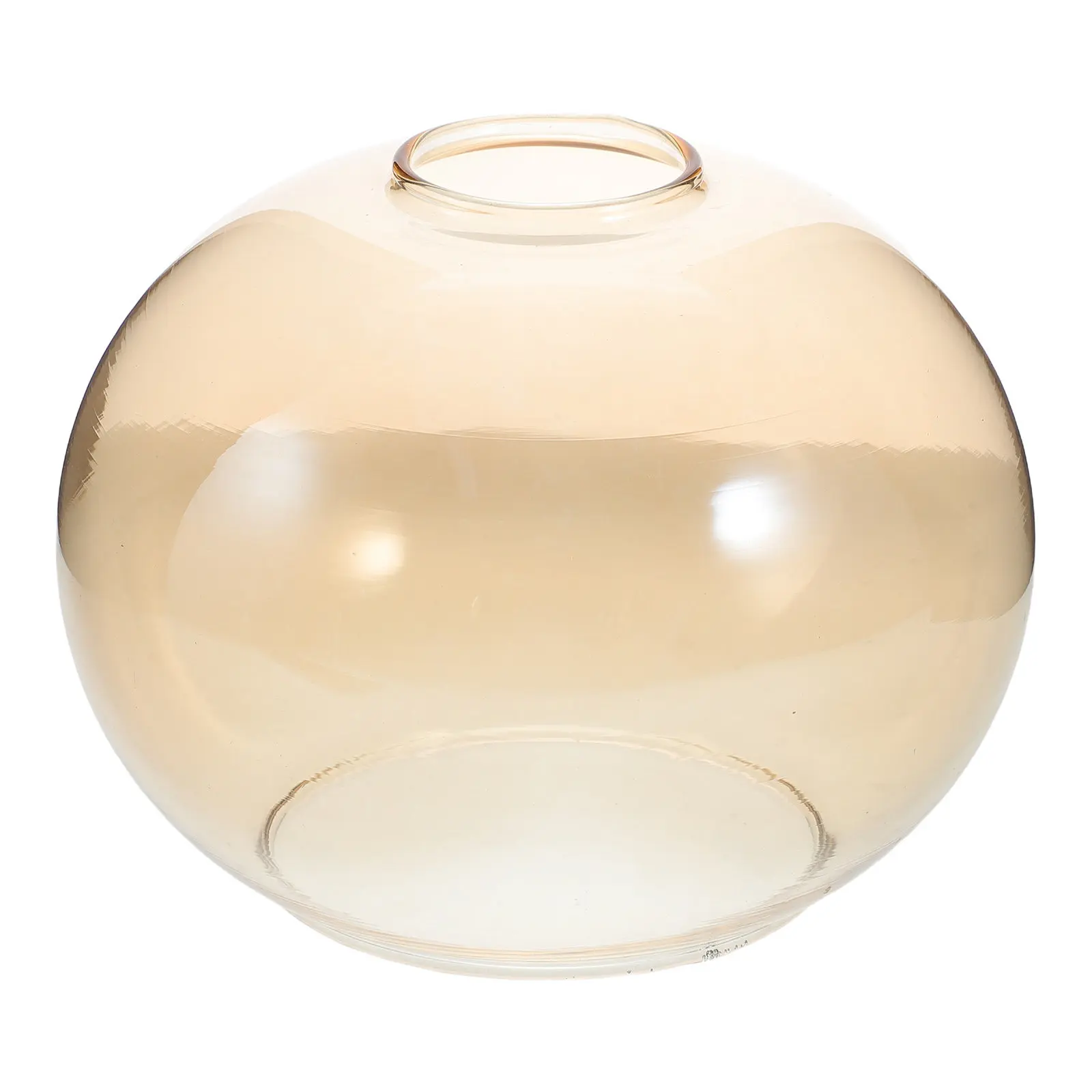 Amber Glass Persimmon Shape Lampshade Dual Hole Design Soft Diffuse Light Bedroom Reading Table Lamp Glass Replacement Globe