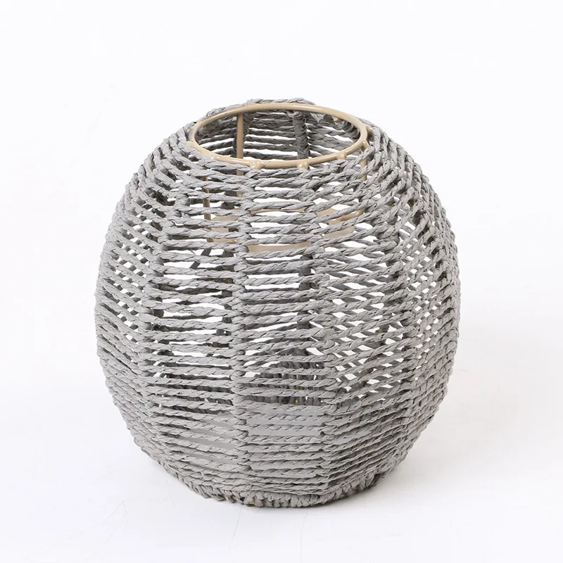 

Тканый абажур из виноградной лозы, креативный ретро тканый светильник ручной работы, аксессуар для подвесных светильников