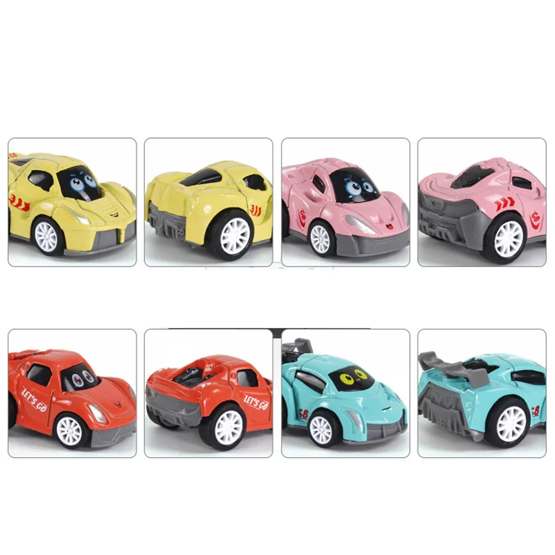 1:48 liga fundida puxar para trás modelo de carro dos desenhos animados simulação carro de corrida brinquedo das crianças menino coleção brinquedo aniversário presente natal