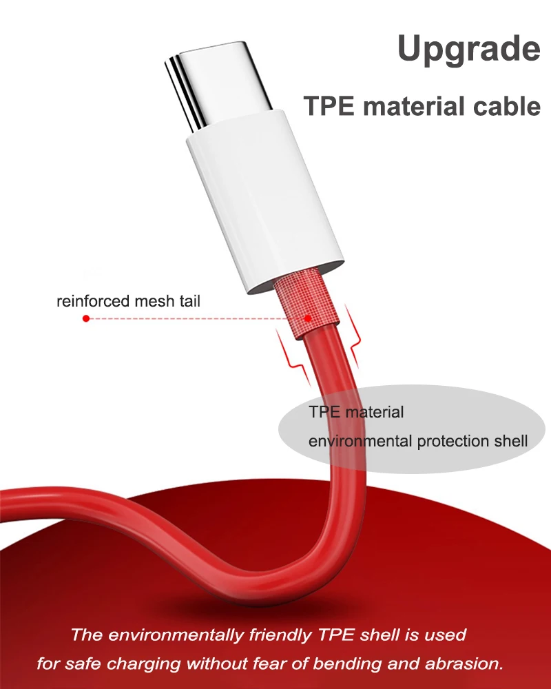 Cable de carga rápida PD Supervooc para Oneplus Ace 12 11 10T 9 8T 7T Pro USB C a tipo C, Cable de datos Warp Dash Charge 6T 5T, 65W