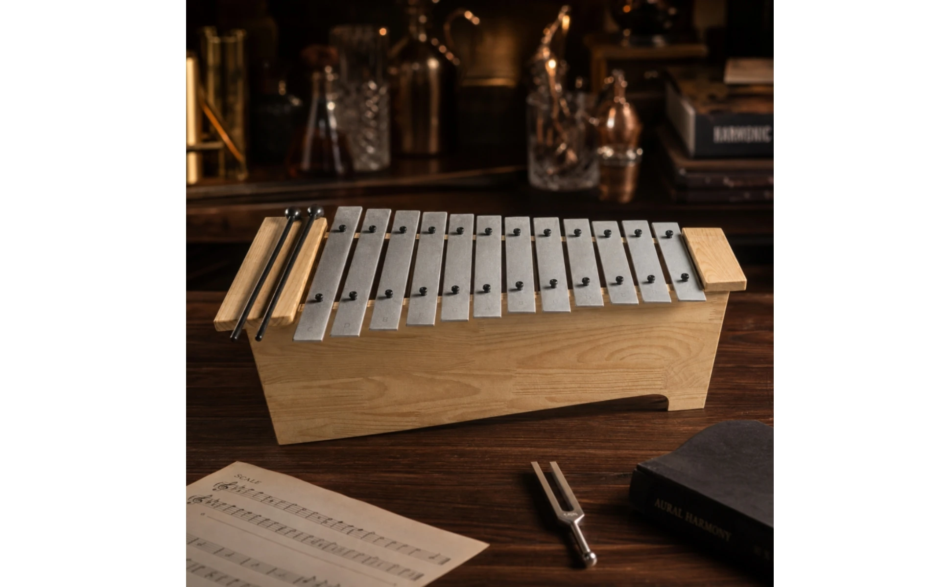 Metallophone Wooden Glockenspiel Xylophone Resonant Percussion Instrument with Mallets Precision-Tuned for Students, Classroom Metallophone Wooden Glockenspiel Xylophone Resonant Percussion Instrument with Mallets Precision-Tuned for Students, Classroom