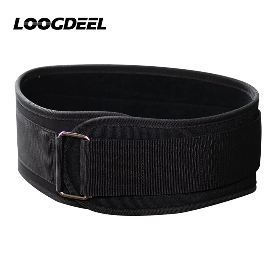 LOOGDEEL Adjustable Sport Weightlifting Powerlift Belt Squat Training Waistband Band Fitness Dumbbell Barbell Lumbar Support Men