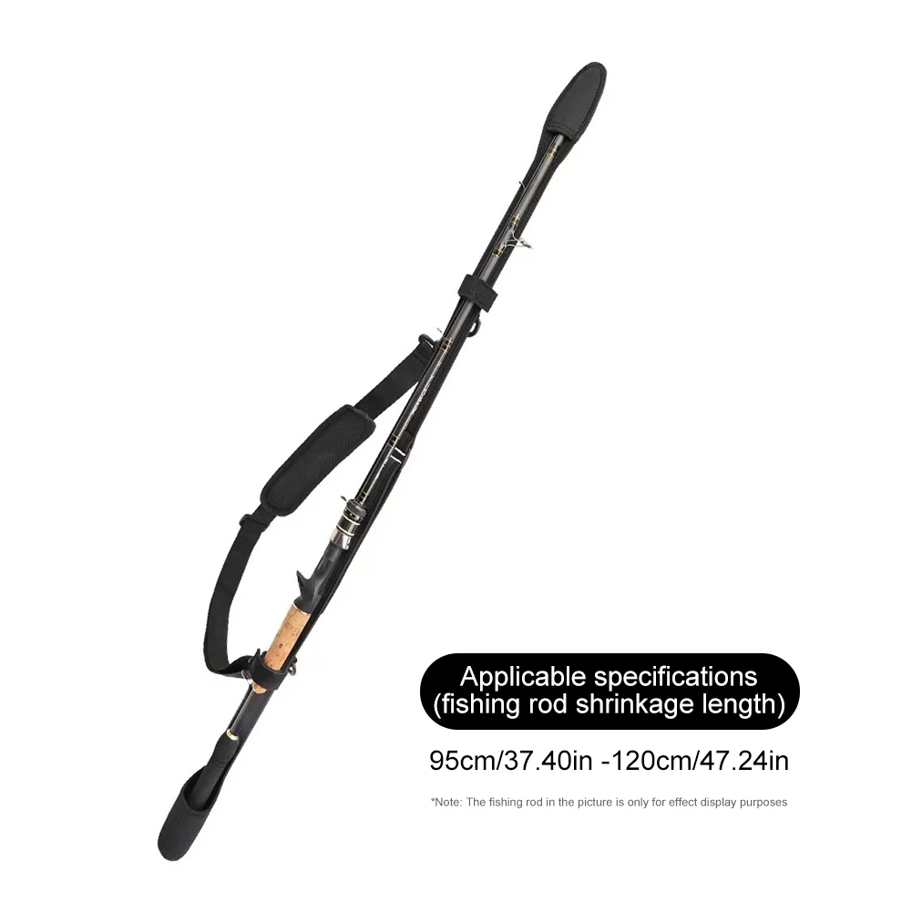 المحمولة الصيد رود حمل حزام قابل للتعديل الصيد رود حقيبة التخزين مقاومة للاهتراء السحابة التعادل الصيد الملحقات #4