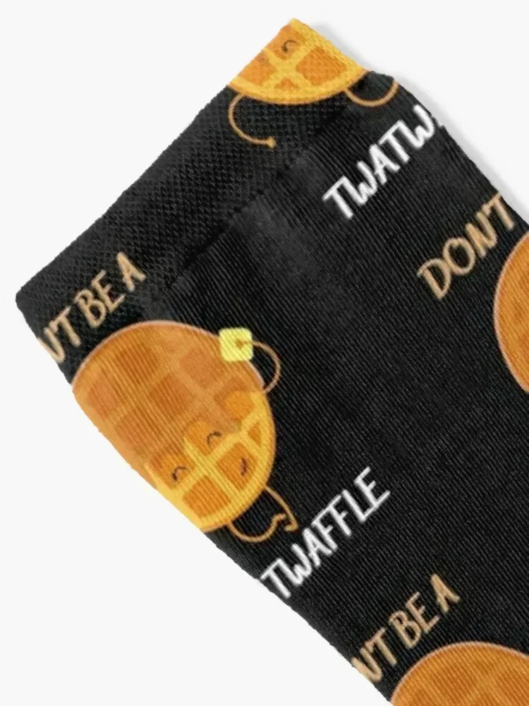 DONT BE A TWATWAFFLE (with butter) - Twat humor Socks Rugby football hip hop Socks Female Men's