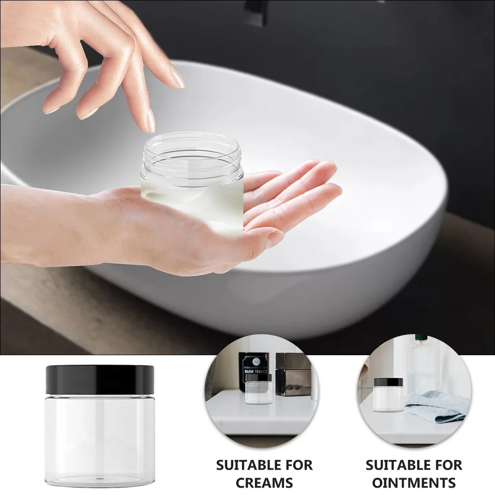 

2Pcs Compact Cream Bottles 50ml Travel Lightweight Refillable Containers Leakproof for Eye Cream Cosmetics Container