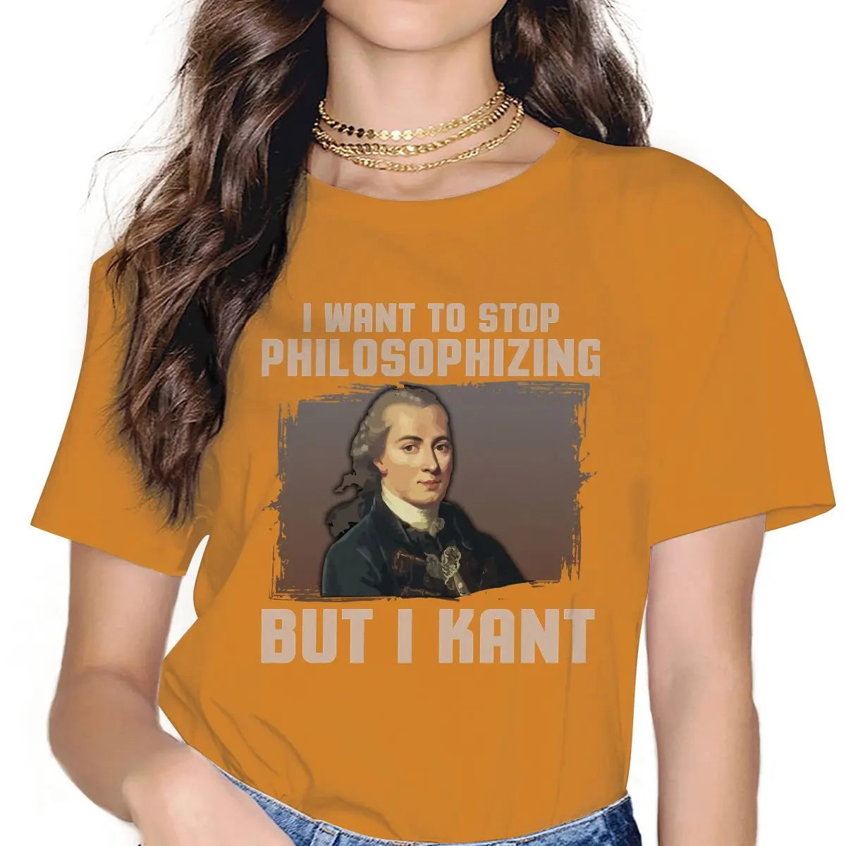 But I Kant stop philosophizing Harajuku TShirt  Philosophy Creative Casual T Shirt Female Short Sleeve Special Gift Clothes