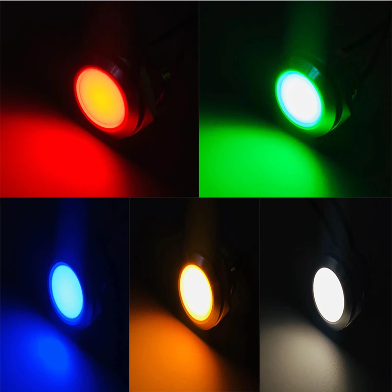 Metal Indicator lamp 12/16/19/22/25MM waterproof LED signal lamp screw foot 3v 5v 6V 12V 24V 110V 220V red, yellow, blue, green