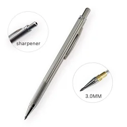 Luxury 3.0MM Metal Mechanical Pencil with Black / Red 2B Leads Professional Art Painting Sketch Crafting Automatic Pencil Tools