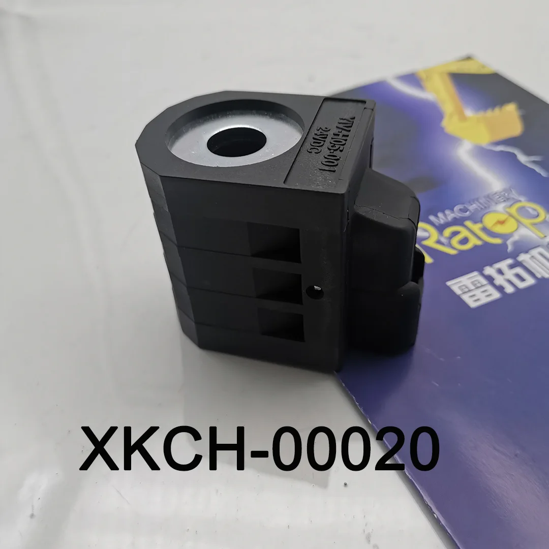 100% Genuine XKCH-00020 Solenoid Valve Coil 24V For Hyundai R140LC-9 R225-9 R215VS R335VS Excavator Hydraulic Valve Coil