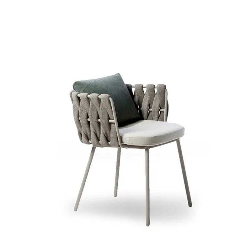 Outdoor villa courtyard rock slab table and chair combination, leisure garden rain and sun protection tables and chairs,