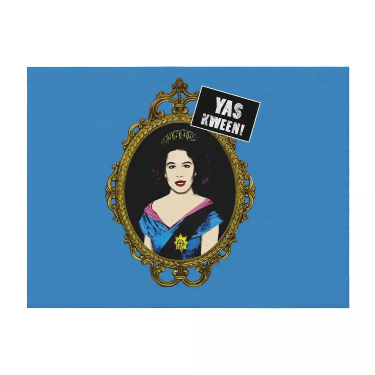 

yas kween - broad city meets queen elisabeth 2 Throw Blanket Bed linens Fashion Sofas Single Thin Blankets