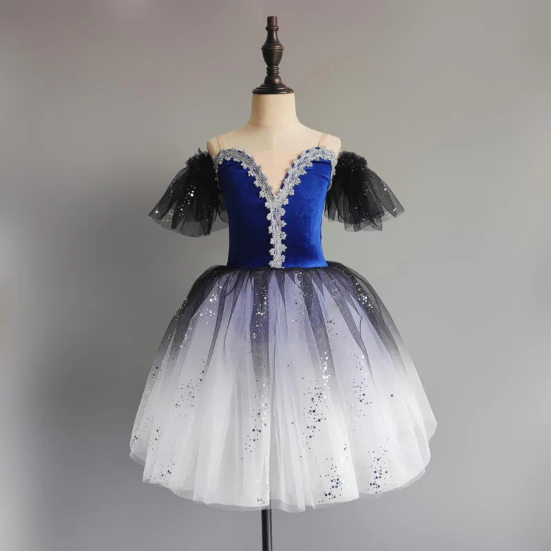 Children Professional Skirt For Girls Long Tutu Ballet Adulto Kid Swan Cosumes Princess Dance Dress Performance Clothing