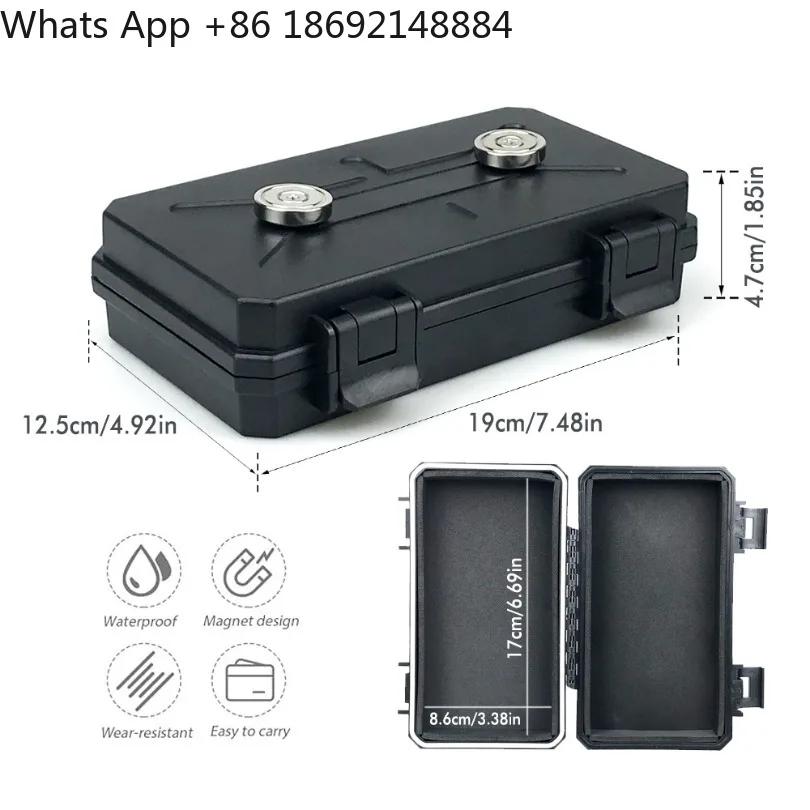 Hidden magnetic storage ******der the car, outdoor portable magnetic tool box, camping tactical storage box