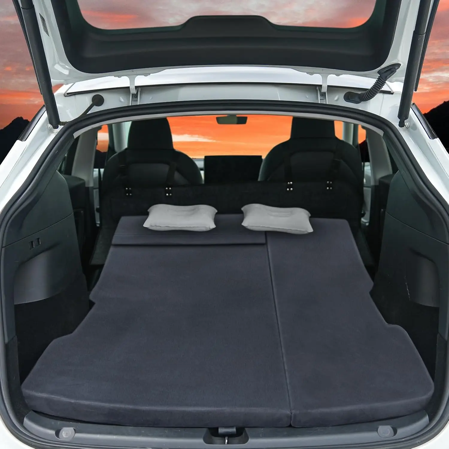 Colchón de Camping de espuma viscoelástica mejorada para modelo Y/modelo X, espuma de alta densidad, ahorrador de espacio plegable, estera para dormir de tamaño doble