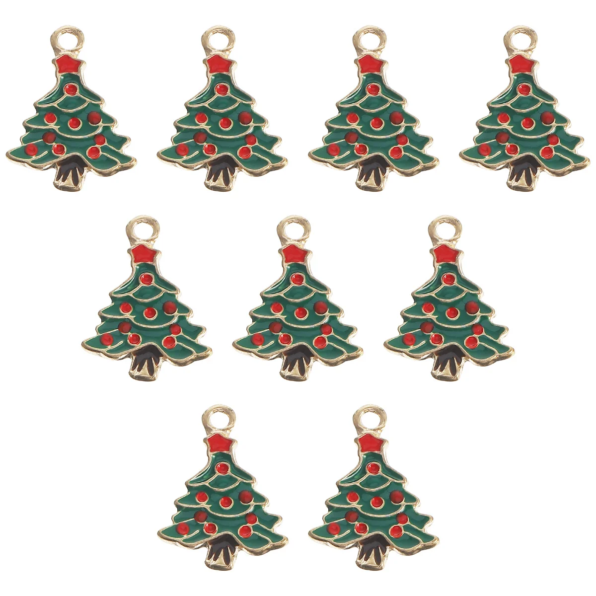 10 قطعة المعلقات شجرة عيد الميلاد عالية الجودة سبيكة DIY بها بنفسك السحر ل قلادة المفاتيح صنع المجوهرات لوازم الحرف الزخرفية #2