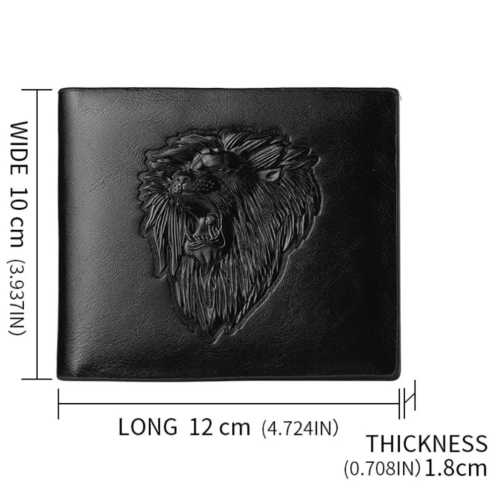 جديد بو الجلود الرجعية الرجال المحفظة الأسود البني القهوة ثلاثة أضعاف جيوب متعددة ثلاثية الأبعاد تنقش حامل بطاقة الهوية بطاقة الائتمان