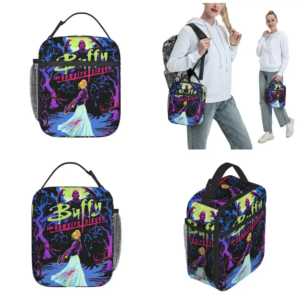 Insulated Lunch Bags Buffy The Vampires Slayer Product Horor Movie Food Box Multifunction Thermal Cooler Bento Box For Outdoor