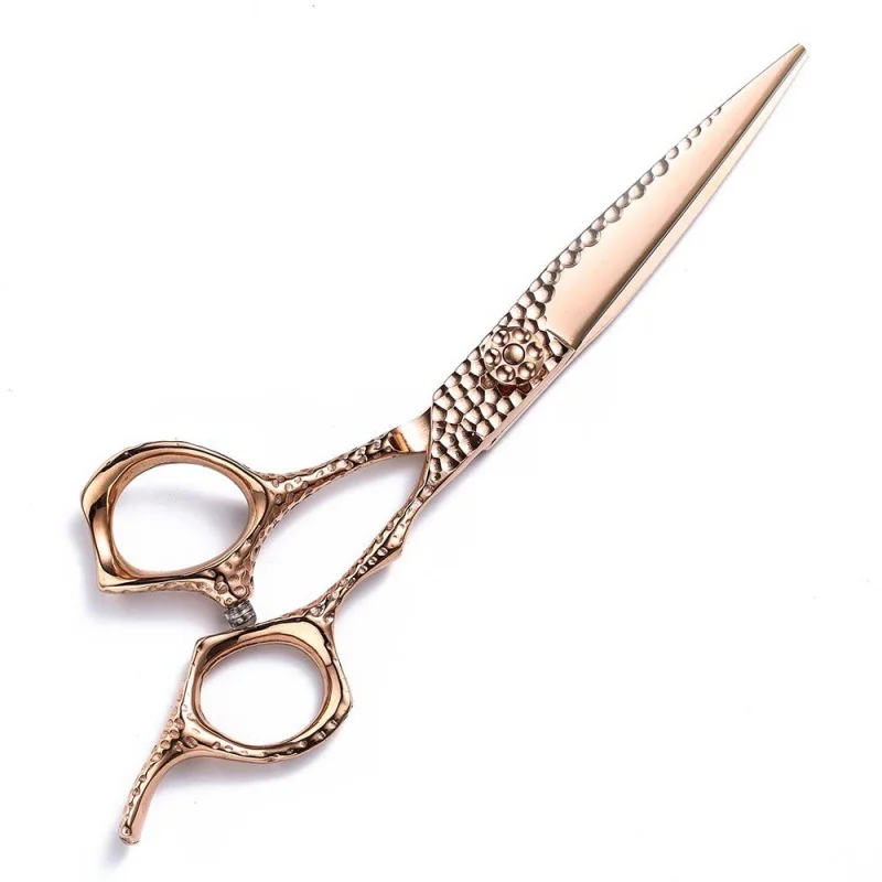 Rose Gold 6-Inch Professional Hairdressing Scissors Set Salon Stylists - Flat Cutting Thinning Texturing Hair Clippers