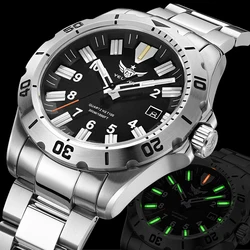 YELANG 2024 New Design 10 Year Ultra Long Range Men Quartz Watches Professional Waterproof 300m Swiss H3 Self Luminous Gas V1036