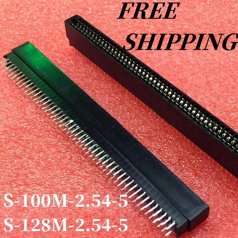 شحن مجاني (5 أجزاء/وحدة) S-100M-2.54-5 100P S-128M-2.54-5 128P فتحة إصبع ذهبية حافة موصل فتحة NEW100% #1