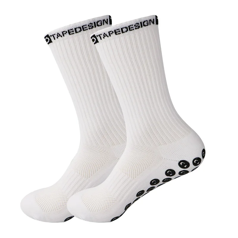 TD Anti-Slip Grip Socks Powerful Grip Football Socks Breathable Mens Sports Socks One Size Fits All