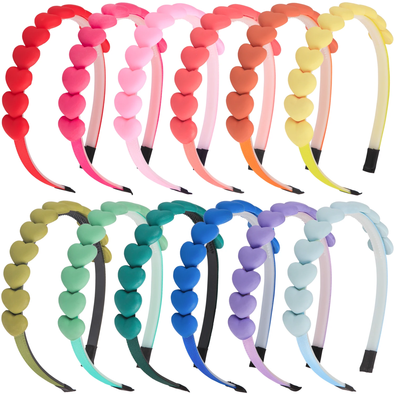 1PC Girls Heart Headbands Plastic Hairbands Heart Shaped Headband Children Kids Hairband Headwear Fashion Hair Aceessories