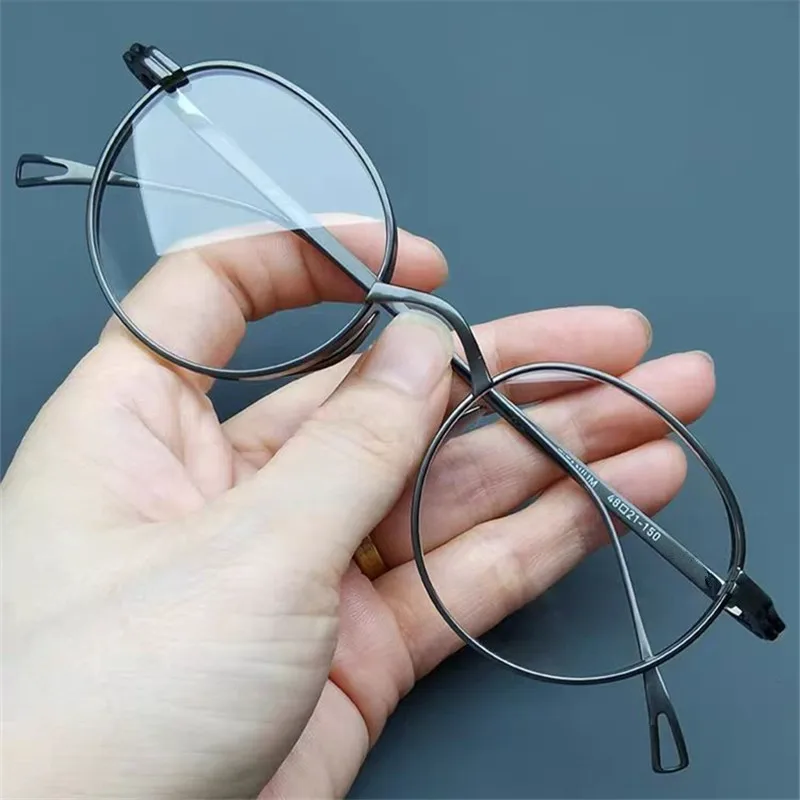 Handmade Titanium Glasses Frame Men Women Round Oval Eyeglasses Ultralight Square Spectacles Eyewear High Quality Design Eyewear