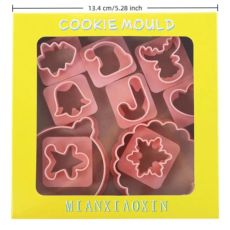 عيد الميلاد كوكي القواطع مجموعة الزنجبيل رجل البسكويت قالب الكعكة ختم عيد الميلاد 2026 السنة الجديدة ديكور حفلات أدوات الخبز #6