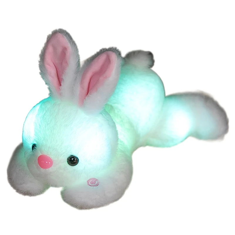 Stuffed Rabbit Figure Toy Christmas Gift Hugging Rabbit for Kids Teenagers